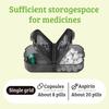 UNTIOR  Portable Weekly Pill Box Morning and Evening Large Capacity Travel with 14 Compartments to Hold Pills Vitamins
