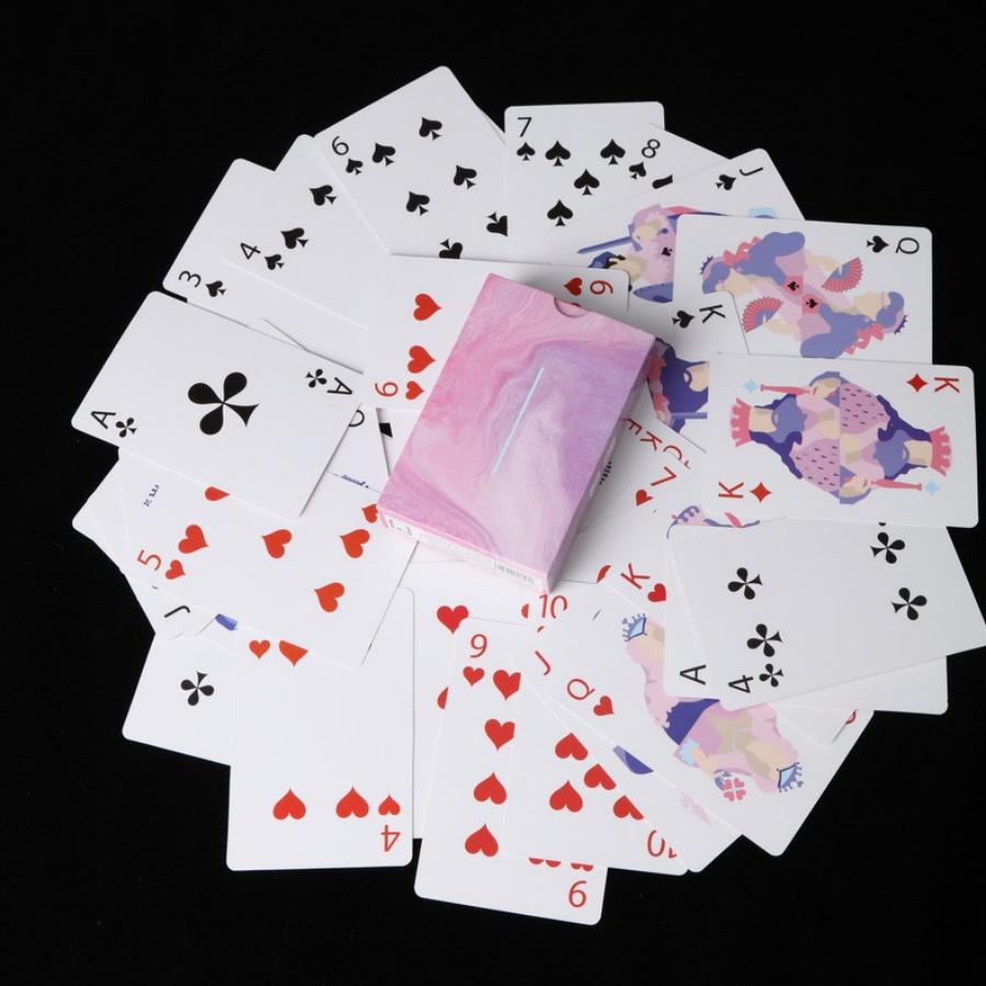 New 54 Pieces/Set 57X87Mm White Core Paper Poker Creative Gradient Deck Playing Cards Magic Tool Party Table Game
