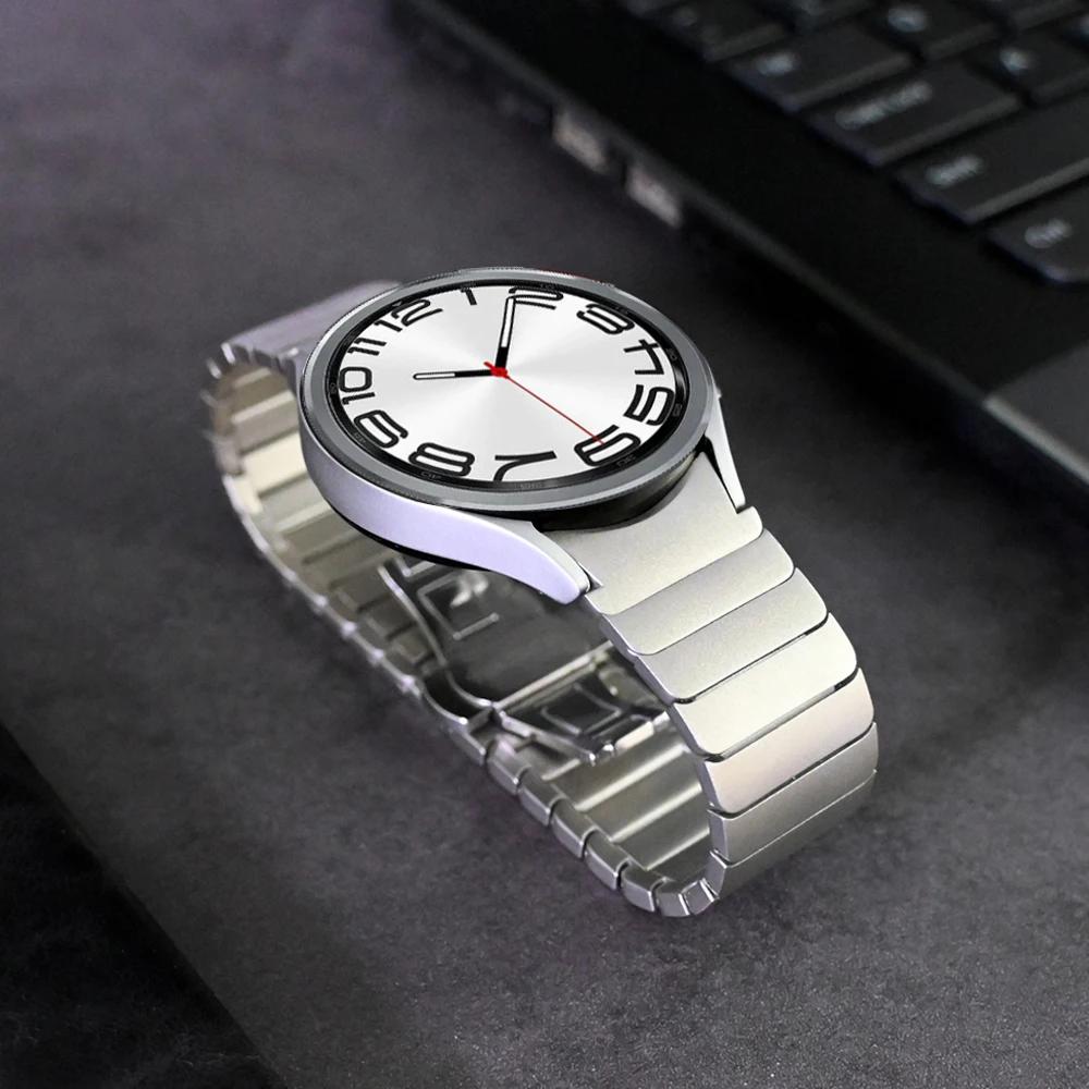 Bracelet for Samsung galaxy watch 8 7 6 4 classic 46mm 47 43mm band no gaps stainless steel strap for watch 4 5 pro 44mm 40 45mm