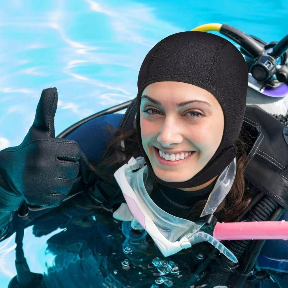 Neoprene Diving Hood Waterproof Surf Diving Cap Black Swimming Cap Men Women