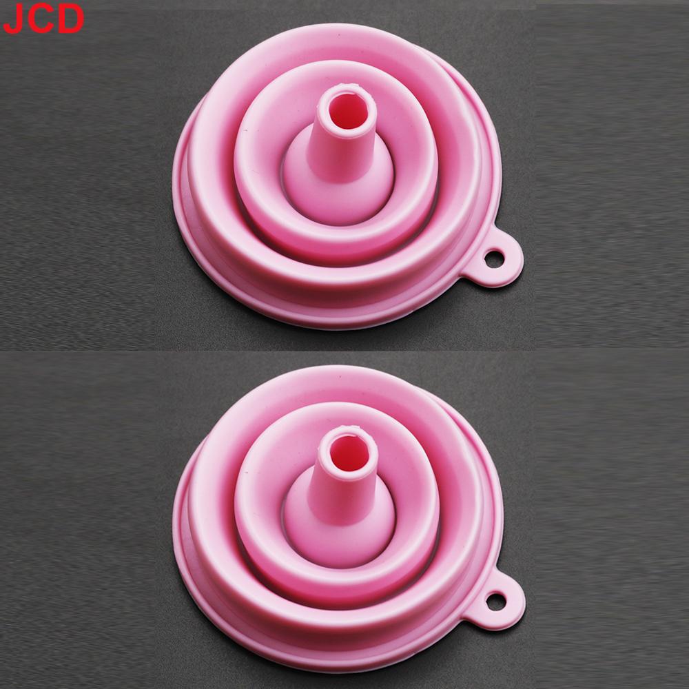 JCD 1pcs Silicone Collapsible Foldable Funnel Household Kitchen Cooking Tools Portable Wine Mini Portable Oil Pot Funnel
