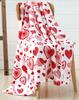 Valentines Day Blanket Kiss Me Red Lips Blanket Festival Birthday Gifts for Women Girlfriend Wife Flannel Love Throw Blankets