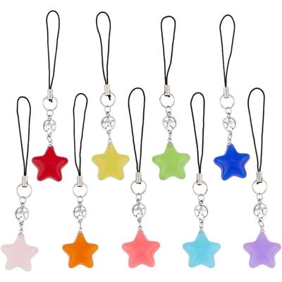 Five-Pointed Star Pendant Phone Charm Hanging Rope Y2K Phone Chain Strap Bag Decoration Lanyards Keychain Accessory