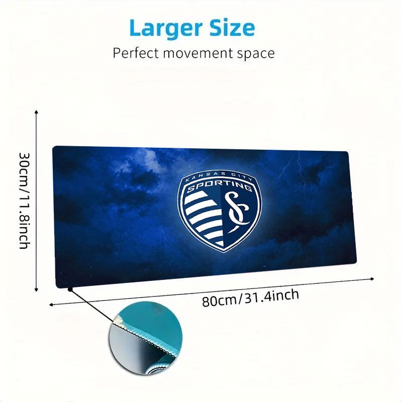 Sporting Kansas City Large Size Mouse Pad Large Gaming Table Cushion Non-slip Laptop Tablet Big Mousepad XXL Mat Mini PC Playmat With Lock edge