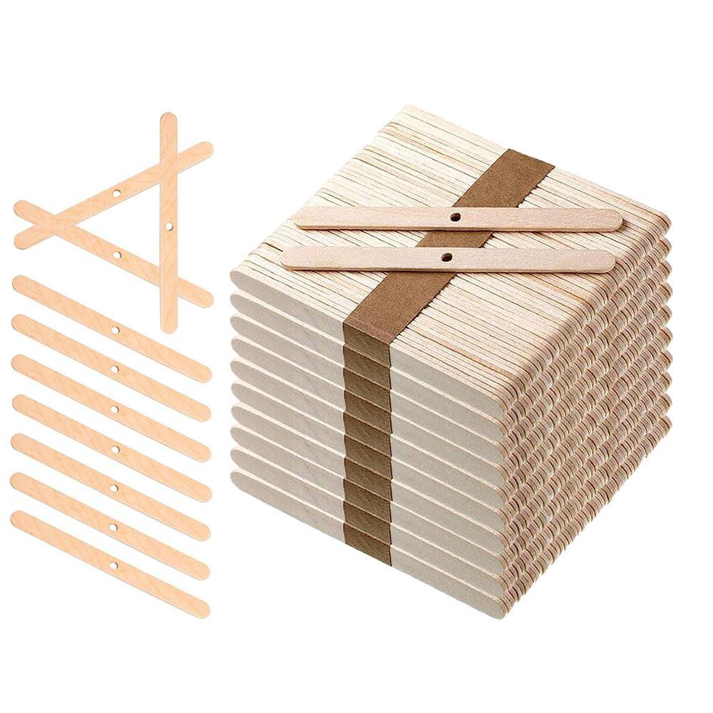 50 Pieces Wooden Candle Wick Holders for Candle Making, Candle Wick Centering Device, DIY Candle Making Accessories