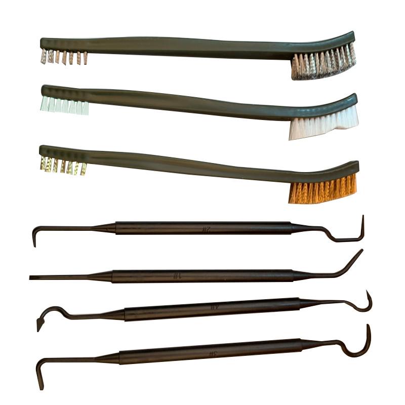 7pcs/Set Steel Wire Brush Nylon Pick Set Universal Gun Cleaning Kit Tactical Pistol Gun Cleaning