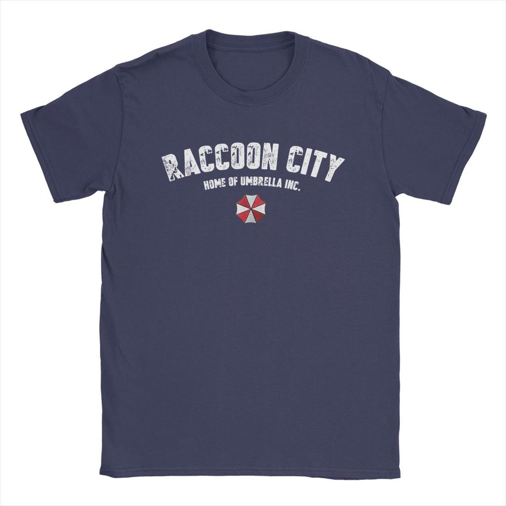 Funny Raccoon City Home Of Umbrella Residents Evils T-Shirts Men 100% Cotton T Shirts Short Sleeve Tees Birthday Gift Clothes