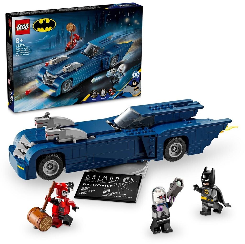 LEGO Constructor DC Comics Super Heroes – Batman In the Batmobile Vs. Harley Quinn and Mr. Freeze (76274)