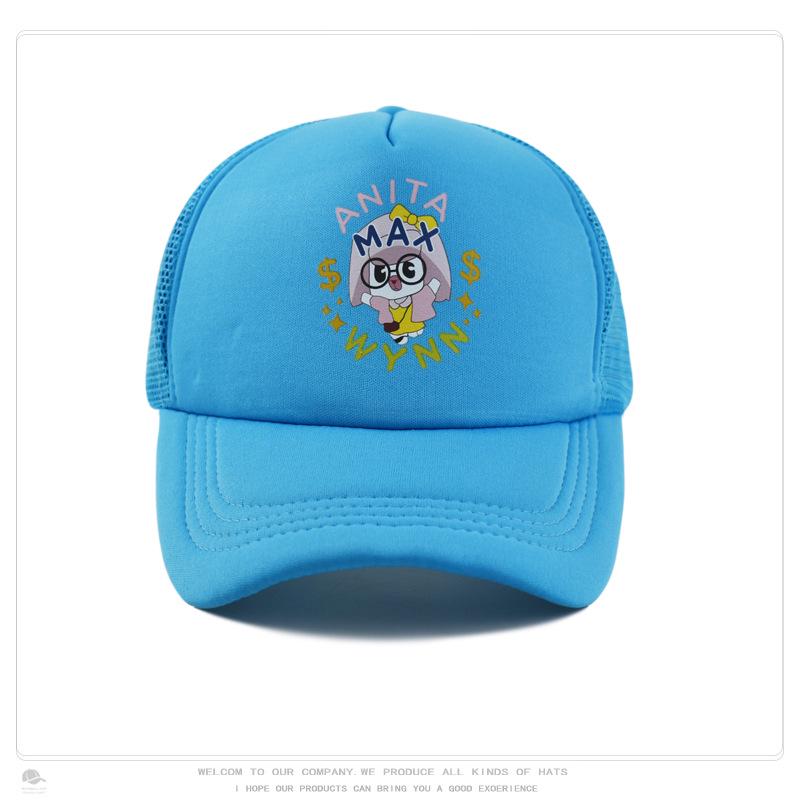 WYNN Cute Cartoon Print Trucker Hat - Mesh Sponge Baseball Cap