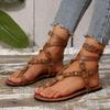 Leichte Sommersandalen für Damen – Schwarze flache Sandalen mit gekreuzten Riemen, bequeme und lässige Strandschuhe für den Urlaub