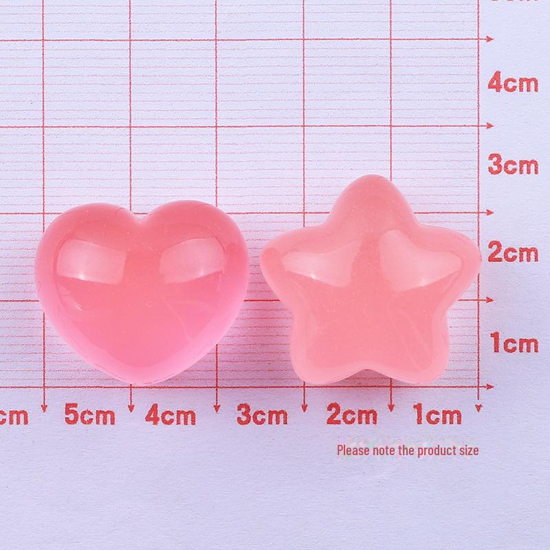 Leuchtender Stern Niedlicher DIY Cremekleber für Handyhüllen & Haarnadel Schmuck Resin-Accessoires