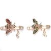 Insect Rhinestone Brooch Shining Bee Shaped Oil-dripping Badge Collar Pin Clothes Scarf Decor BC18Y0461-1