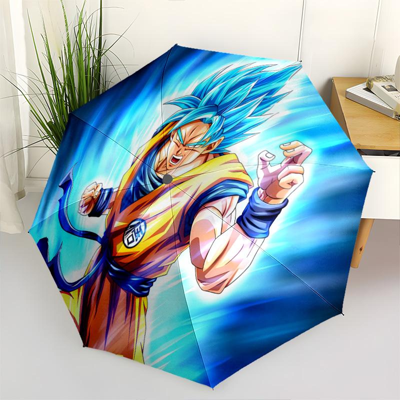 1 PC Automatic Folding Umbrella - Dragon Ball Super Pattern Portable Foldable Design With 8 Ribs Christmas Birthday Gifts
