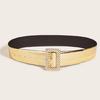 Female Belt Gold Color Glitter Waist Belt Decorative Belts for Womens Jeans