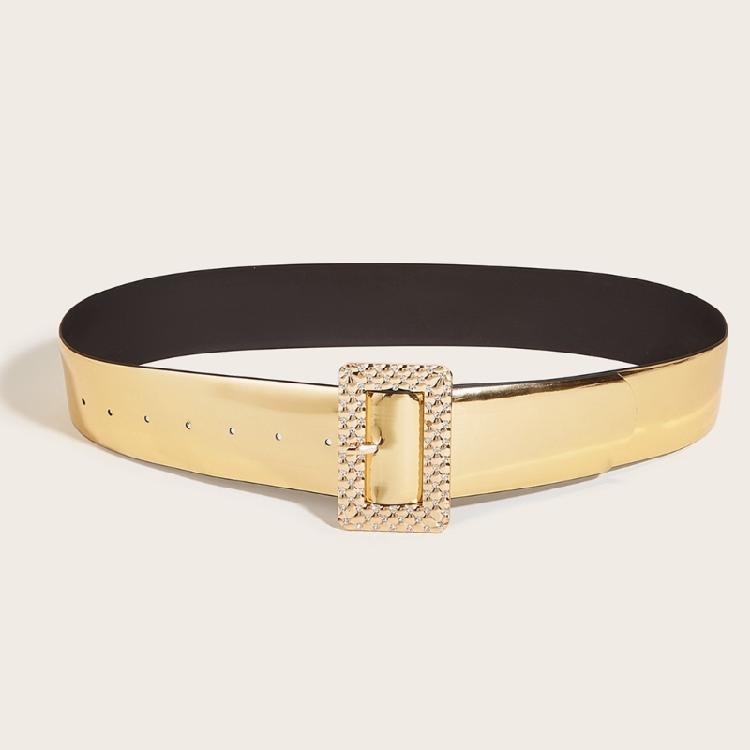 Female Belt Gold Color Glitter Waist Belt Decorative Belts for Womens Jeans