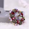 Garland-Brooches Fashion Rhinestone Flower Brooch For Women Crystal Pins Wedding Decoration Jewelry Accessories