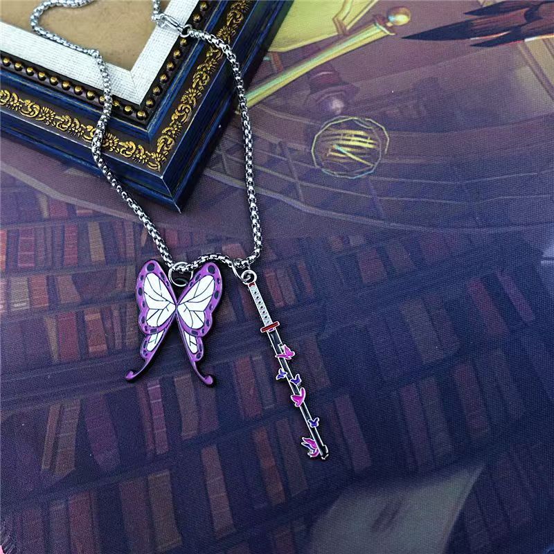 Demon Slayer Kamado Tanjirou Necklace Rengoku Kyoujurou Merchandise Cute Creative Cartoon Figures Fashion Costume Party