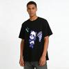 Panda Catching Bamboo Fun Print Loose Casual Crewneck Short Sleeve Tee Pure cotton T-shirt