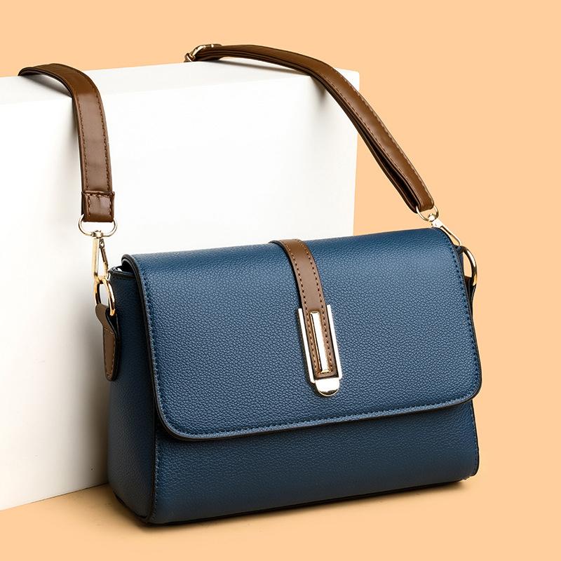 Women's Stylish Bag Soft Leather Crossbody Shoulder Bag Solid Color Premium Women's Messenger Shoulder Bag