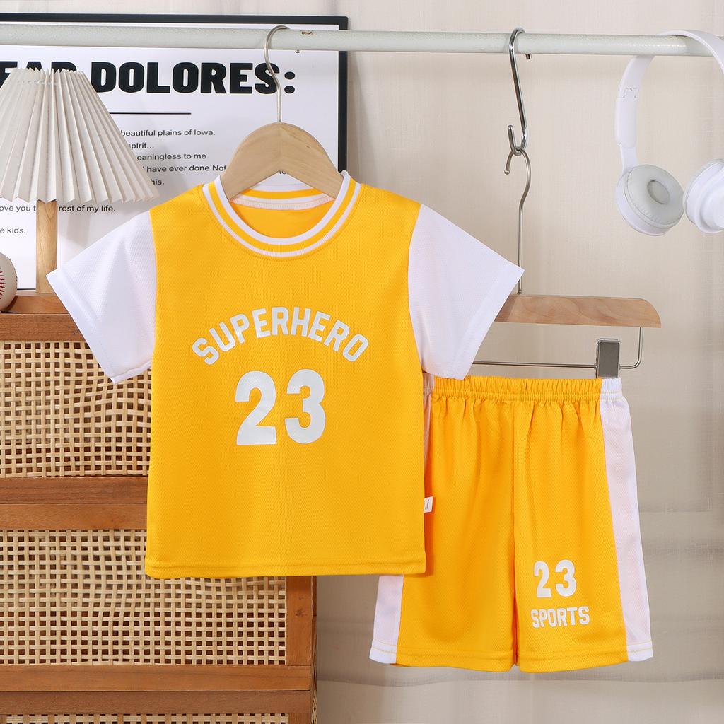Children's Summer Short-sleeved Breathable Quick-drying sportswearFootball Basketball Suit Clothing Setc Asual Outdoor Comfortable Two-piec Set