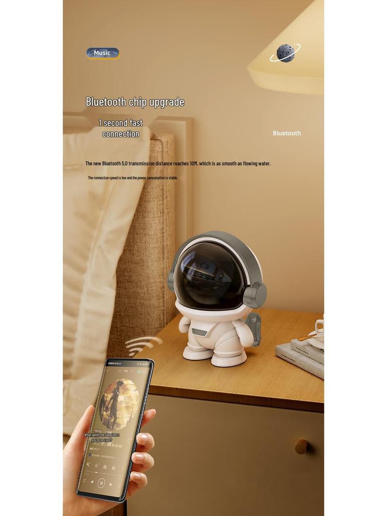 Astronaut Bluetooth-Lautsprecher mit bunten Lichtern - Tragbar, Kreatives Geschenk für Studenten und für den Außenbereich