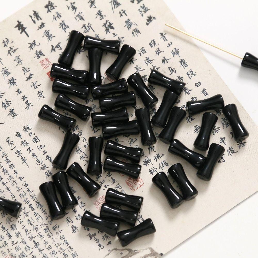 

10pcs/Bag Loose Beads Bamboo Shape Beads DIY Crafts Acrylic Beads Hairpin Lampwork Beads DIY чёрный