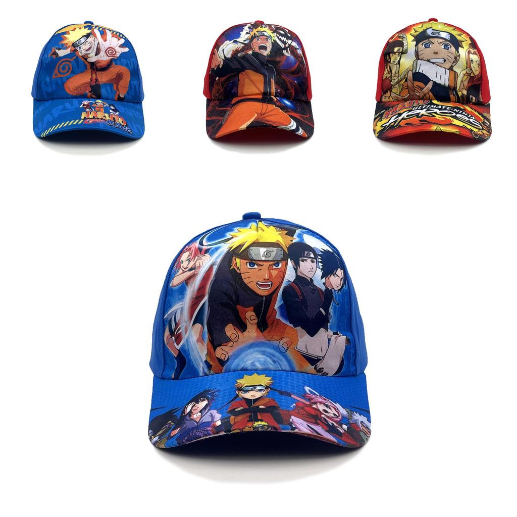 Naruto Pattern Cartoon Childrens Hat With Sunshade And Cotton Material For Outdoor Fun