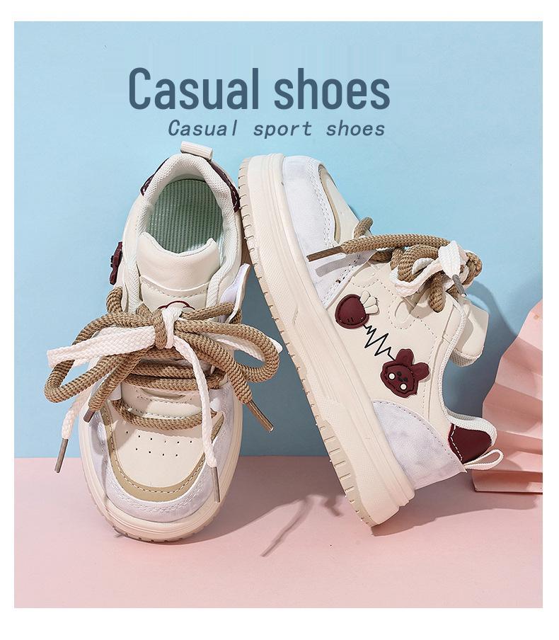 Dopamine Kids' Cute White Sneakers: Autumn 2025 Casual & Versatile Shoes for Girls