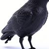 Realistic Crow Design Ornament, Crow Decoration with Feather Texture, Stable Base Waterproof Sun-Resistant Gothic Halloween Decor