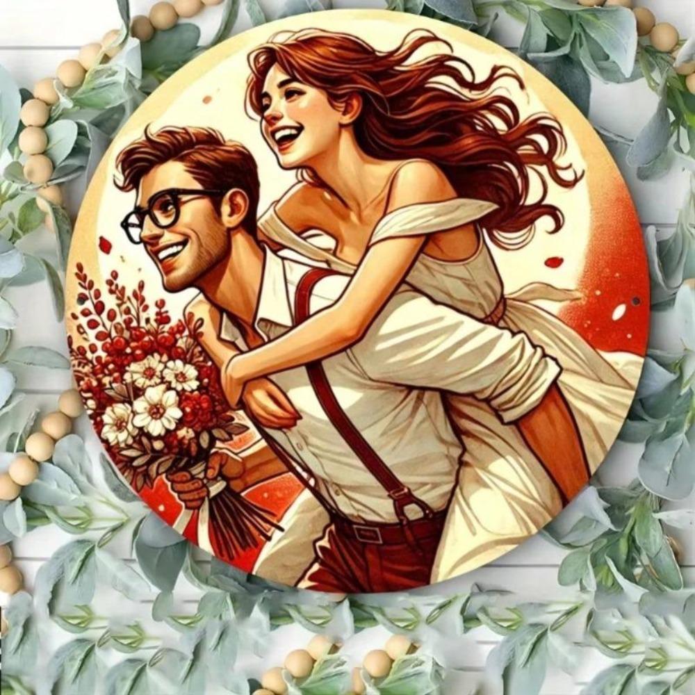 Romantic Wedding Metal Wall Art Elegant Iron Sign Home Bar Cafe Decor