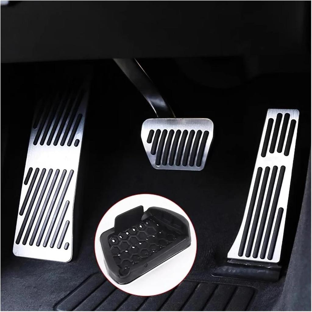 Car Gas Brake Pedal Compatible For BMW 2 Series G42 G87 M240i 220i 2022~2024 Stainless Steel Anti-Slip Footrest Pedals Cover Accessories(3pcs)