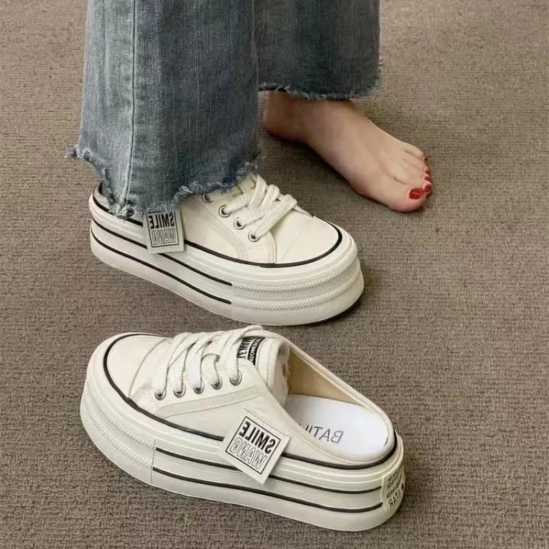 Sommer Neue Mode Lässige Canvas High-Heel Damen Hausschuhe, Bequeme Zehen-Zehen Keilabsatz Sexy Damen Schuhe