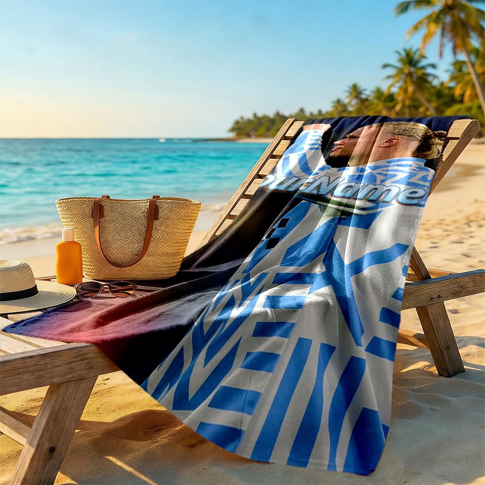 Haaland Customize Your Name Beach Towel Super Soft Microfiber Quickdry Fabric