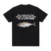 Funny Fish Diagram Meme Graphic T Shirt Men Women Retro High Quality Fashion T-shirts Tops Casual 100% Cotton Oversized T-shirt