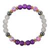 Festive Gifts Amethyst Clear Quartz Hematite Colorful Speckle Stone Beaded Bracelet Natural Fashion Jewelry For Men Women Daily Wear Gift