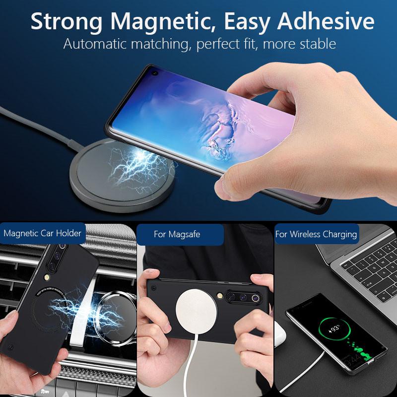 For Xiaomi 9 10 Frameless Magnetic Slim Case For Xiaomi 9 Mi 10 Pro Mi9 Mi10 Pro Wireless Charging Hard Back Cover