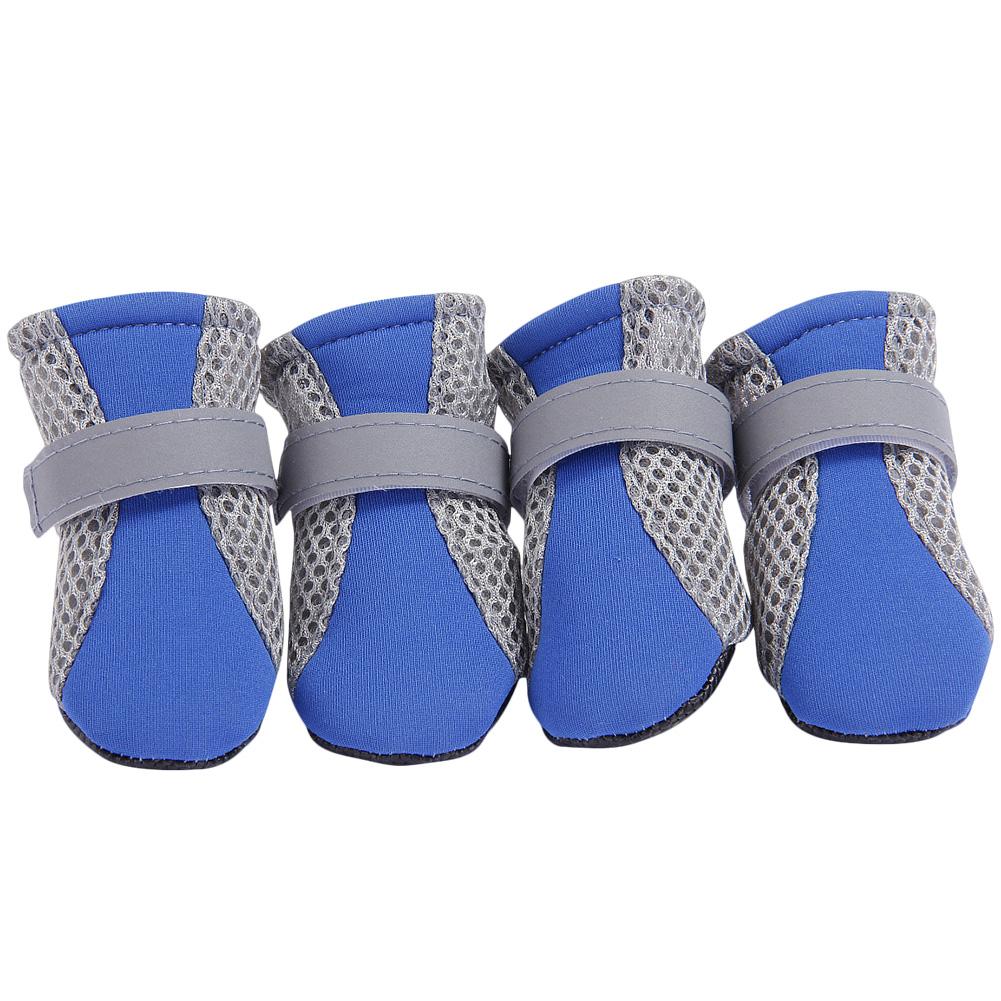 

Нескользящая обувь для собак, резиновая подошва, водонепроницаемые кроссовки для щенков, водонепроницаемые противоскользящие повседневные спортивные ботинки для питомцев, товары для питомцев S синий