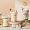 430Ml New Breakfast Cups Oatmeal Cereal Nut Yogurt Salad Cup Leakproof Glass Oats Container With Lid Spoon Food Storage Box