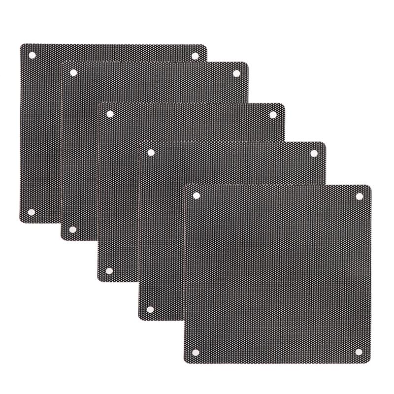 5PCS PVC Fan Dust Filter PC Dustproof Case Cuttable Computer Mesh Cover 40mm 50mm 60mm 70mm 80mm 90mm 120mm 140mm Mesh Black