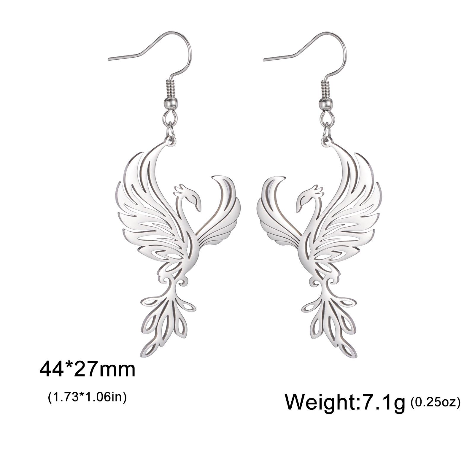

Women s Drop Earrings Hip Hop Retro Phoenix Animal Dangle Jewelry Gift