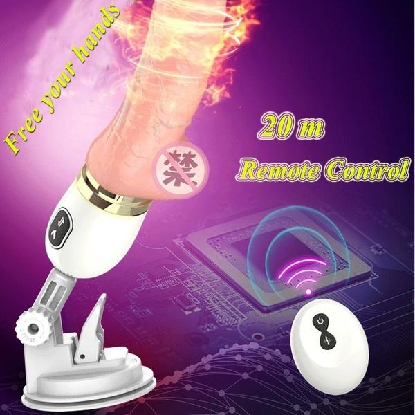 Vibrator penis cu încălzire telescopică automată cu telecomandă Gland rotativ cu ventoză realistă Dildo Sex Machine Jucării pentru femei
