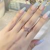 Women's Rings with Diamonds and Rice Characters  Star Rings  Trendy Fashion Personality Index Finger Rings