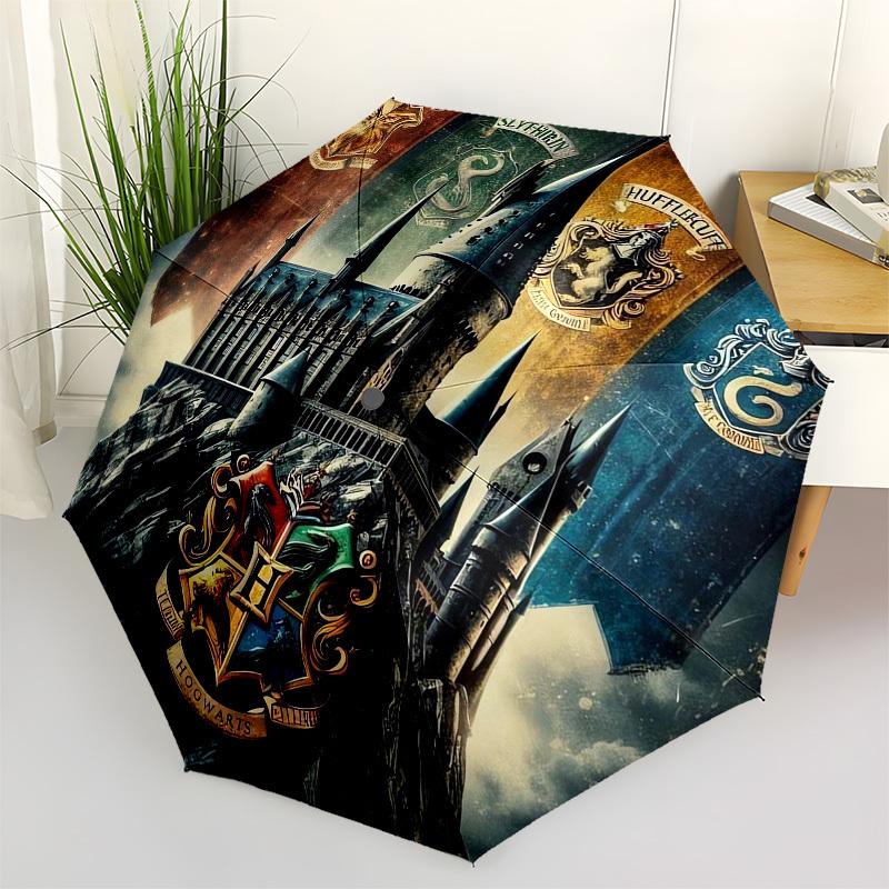 

1pc Hogwarts School Crests Umbrella with Plastic Handle,Suitable for All Seasons Travel Outdoor Multi-functional UmbrellaDCS167