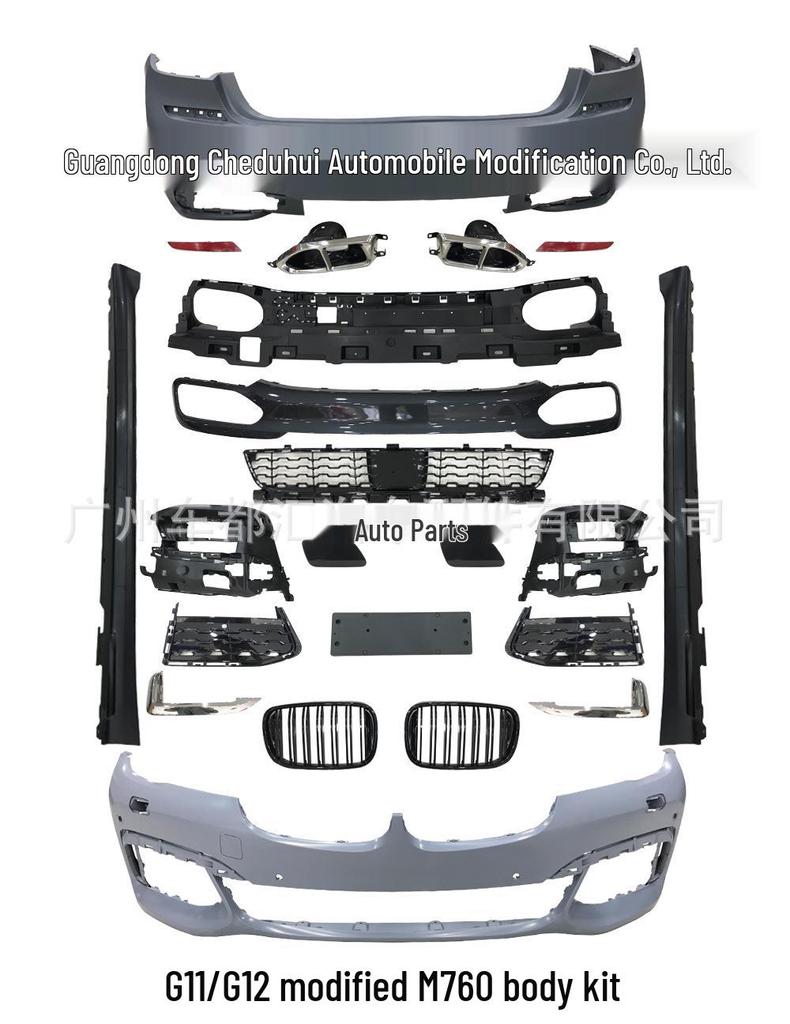 BMW 7 Series G11/G12 M760 Wide Body Kit: Front Bumper, Rear Bumper, Side Skirts Upgrade.