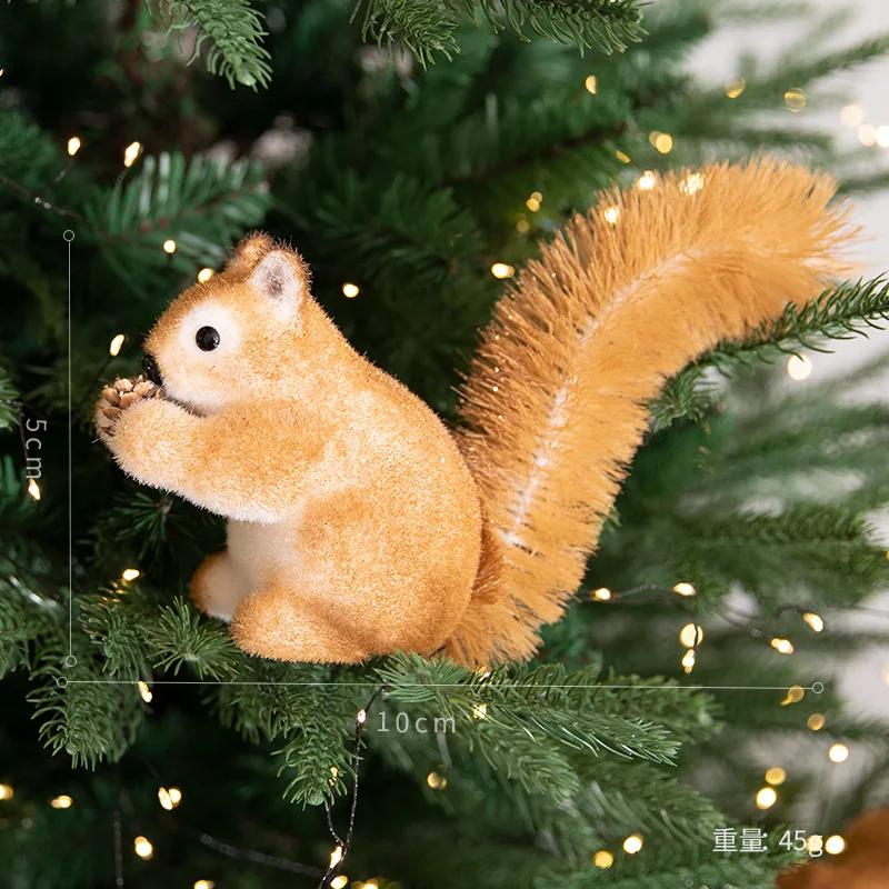 

Christmas Decorations Squirrel Pendant Simulation Cute Squirrel Christma Tree Doll Small Pendant Christmas Decorations Ornaments