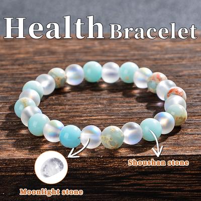 8mm Natürlicher Shoushan-Stein Gesundheitsarmband, Bringt Gesundheit und Langlebigkeit, Modisches Perlenarmband für Männer und Frauen
