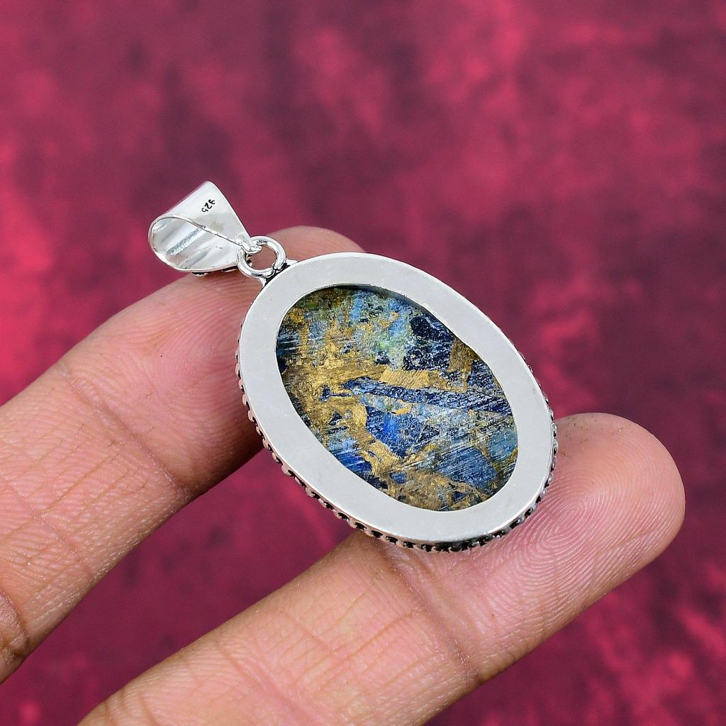 Sodalite Handmade Gemstone Pendant, 925 Solid Sterling Silver Pendant Antique Jewelry, Pendant For Engagement Gift