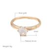 Kinel Simple Fashion Rose Gold Wedding Rings For Women