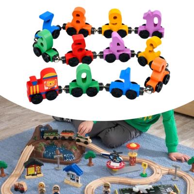 Holz-Eisenbahn-Set Farb-Sortierspielzeug für Kleinkinder 1 2 3 4 Jahre Mädchen Jungen