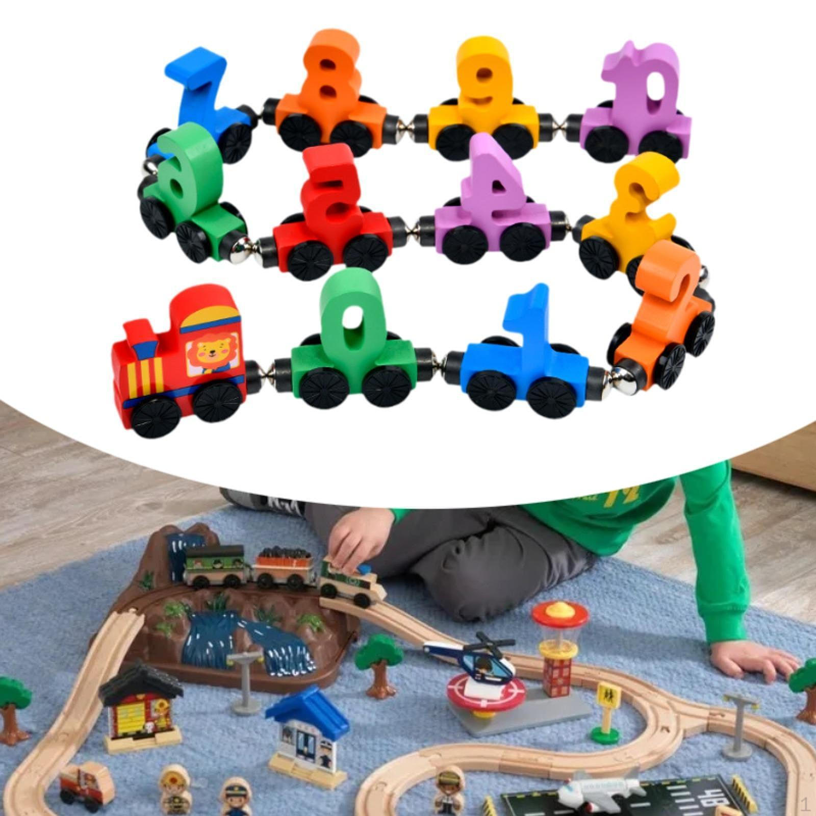 

Wooden Train Set Color Sorting Toy for Toddlers 1 2 3 4 Years Old Girls Boys